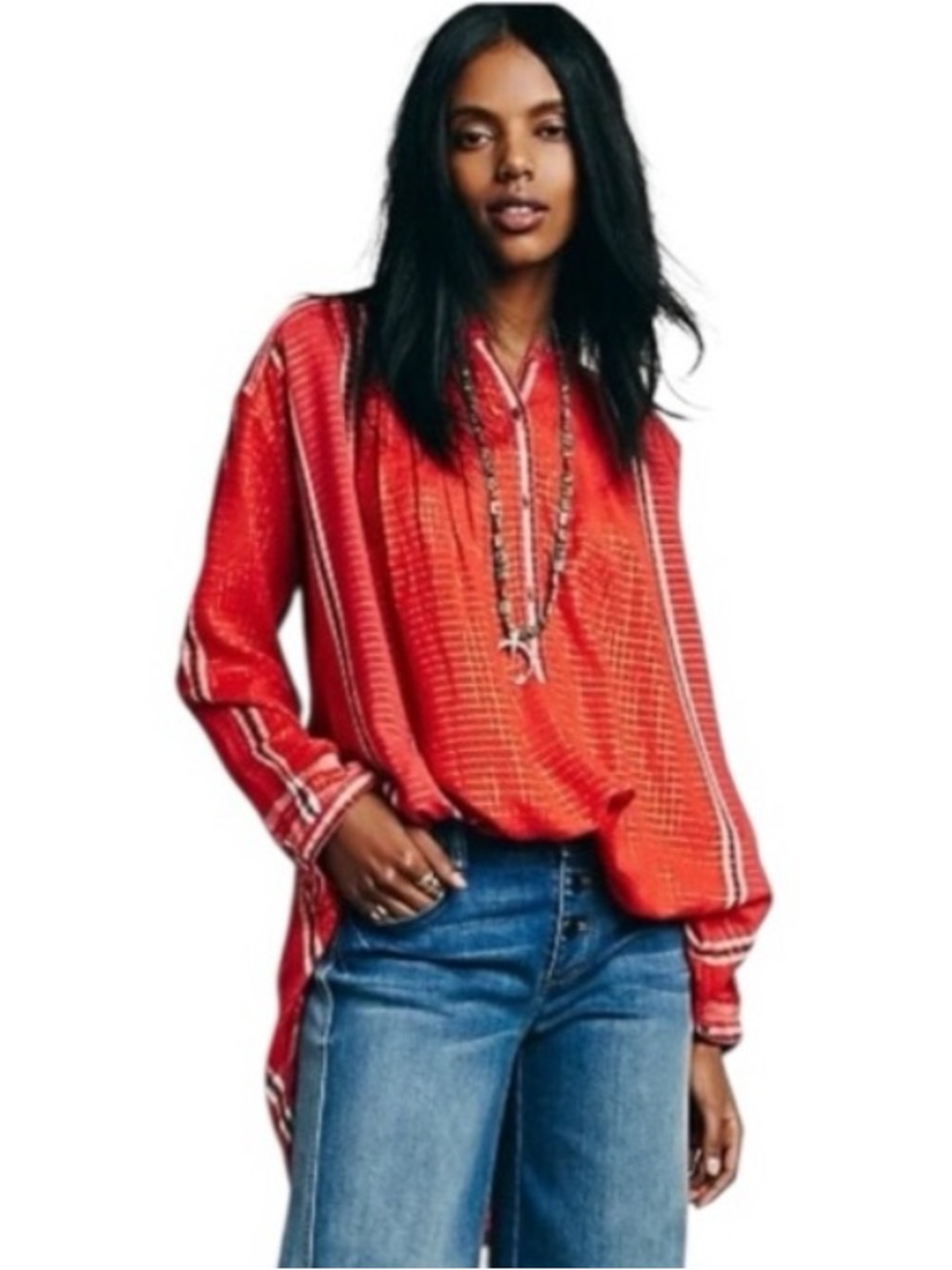 Free People Yarn Dye Lurex Tunic size M
